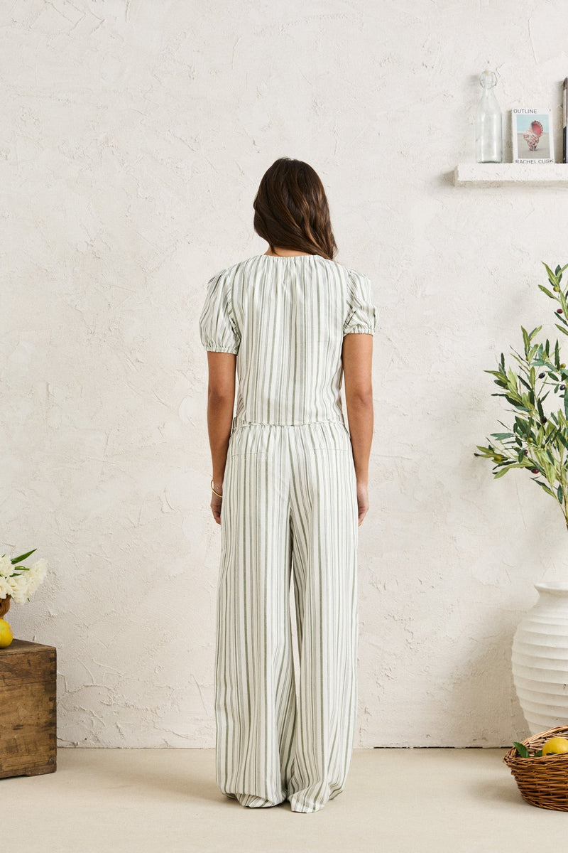 Mallorca Stripe Beach Pant Palm