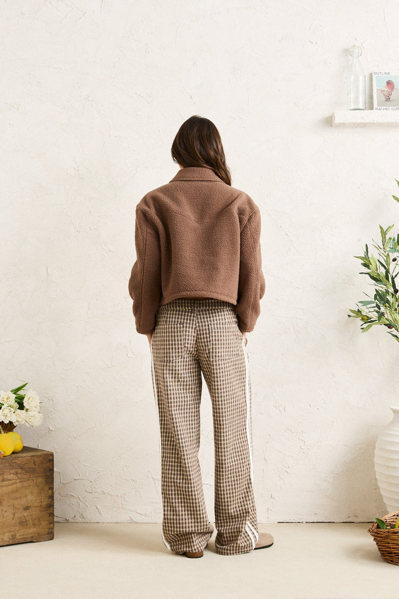 Milly Check Pant Brown