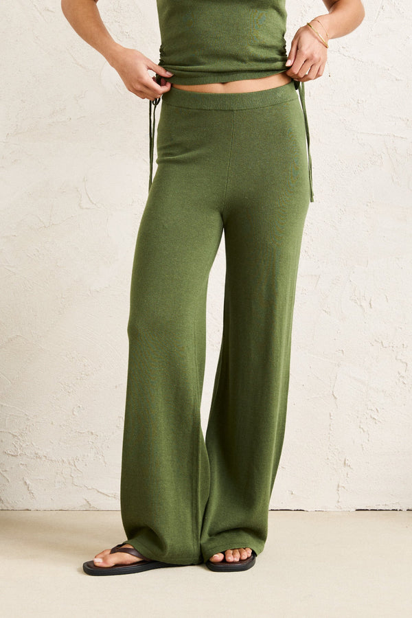 Clara Knit Pant Olive