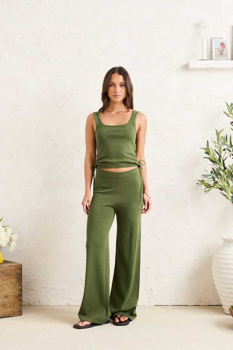 Clara Knit Pant Olive