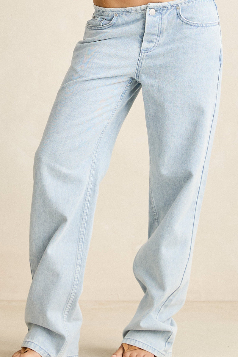 Charlie Low-Rise Denim Jean Light Wash
