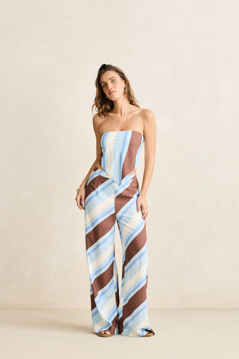 Siesta Stripe Pant  Sky