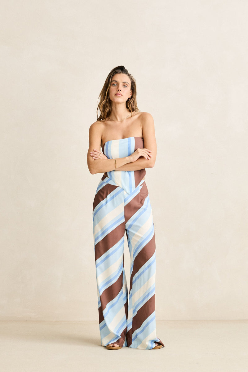 Siesta Stripe Pant  Sky