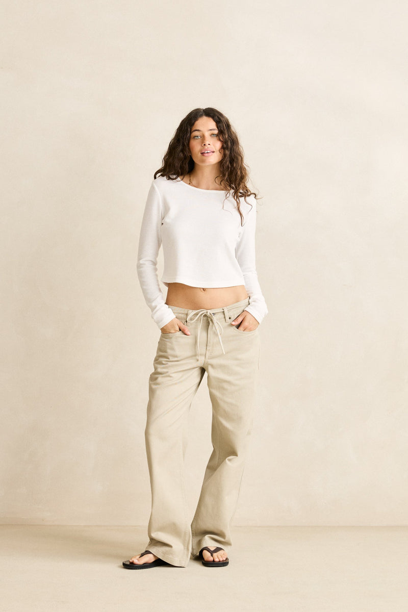 Charlie Low-Rise Pant Natural