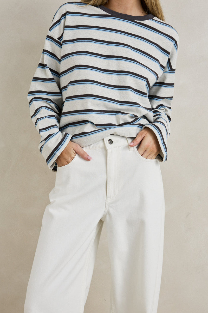 Zali Boyfriend Jean White