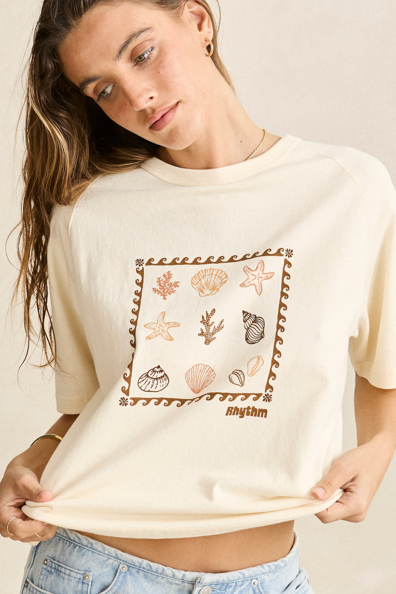 Sea Ranch Shell Tee Vintage White