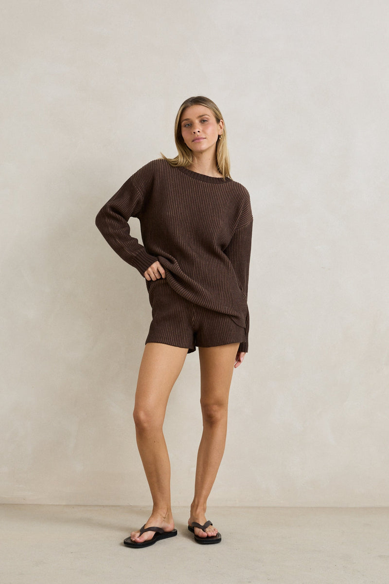 Lula Knit Short Taupe