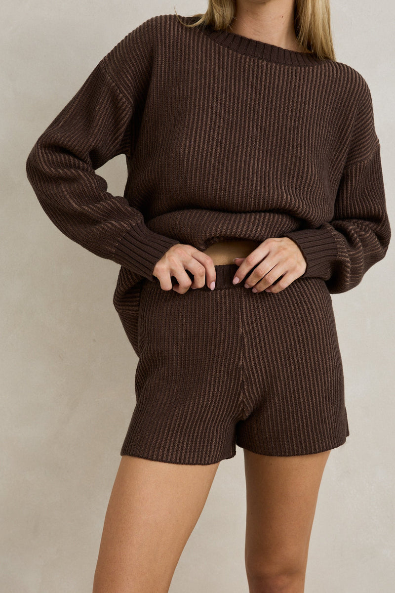 Lula Knit Short Taupe