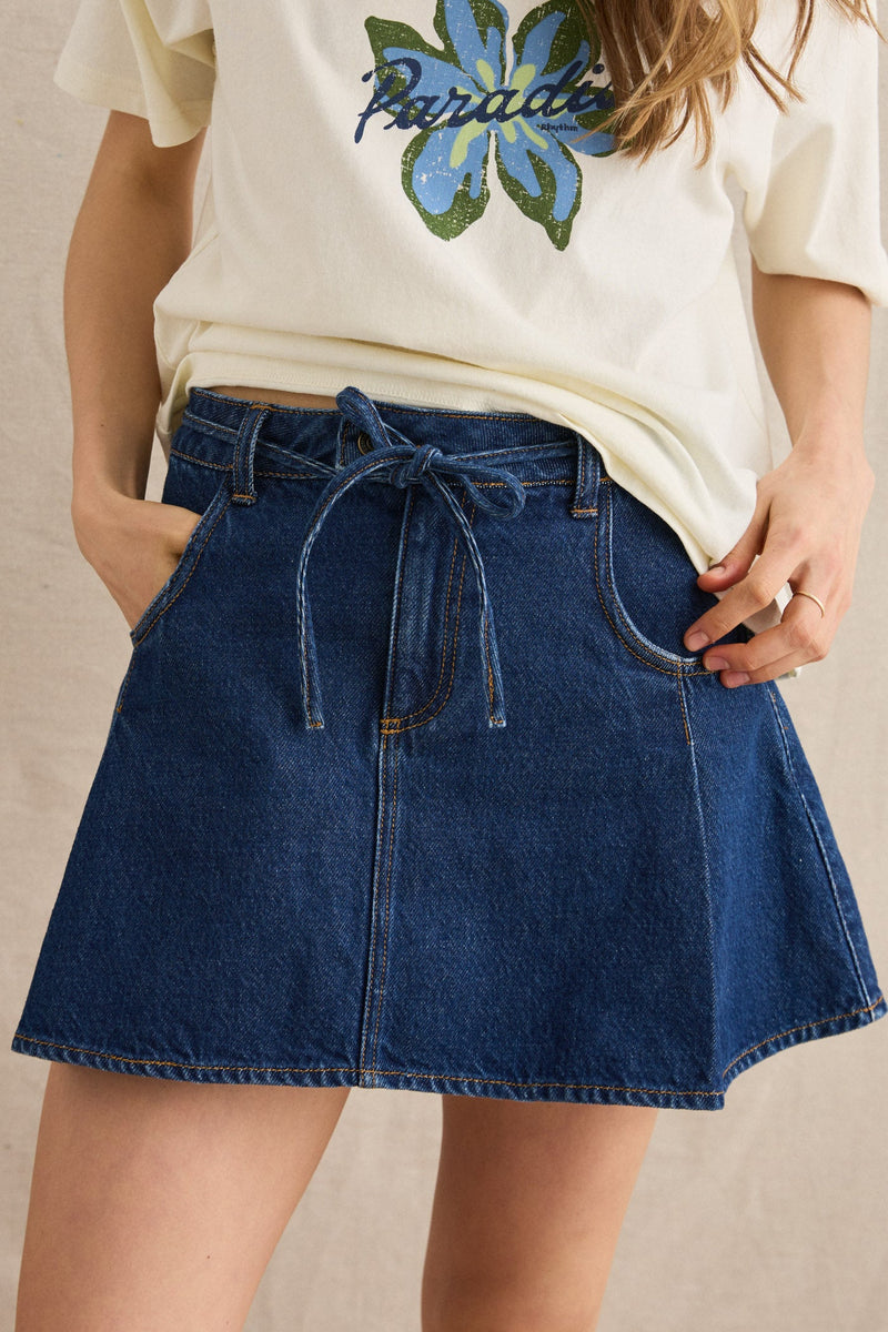 Kiana Denim Skirt Dark Denim