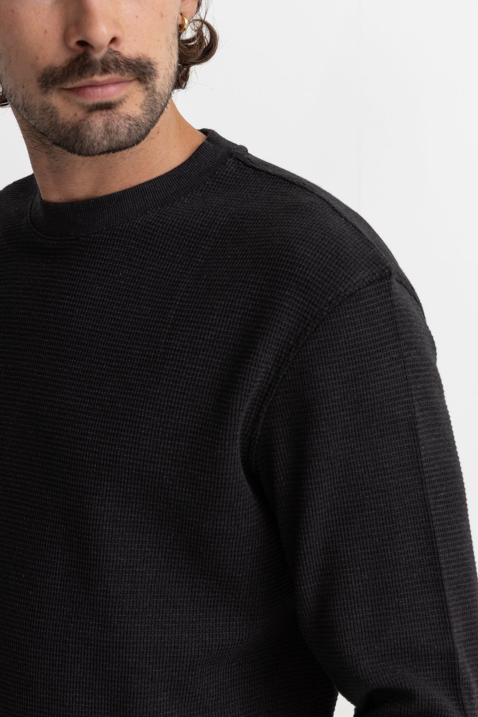 Classic Waffle Knit Vintage Black – Rhythm EU