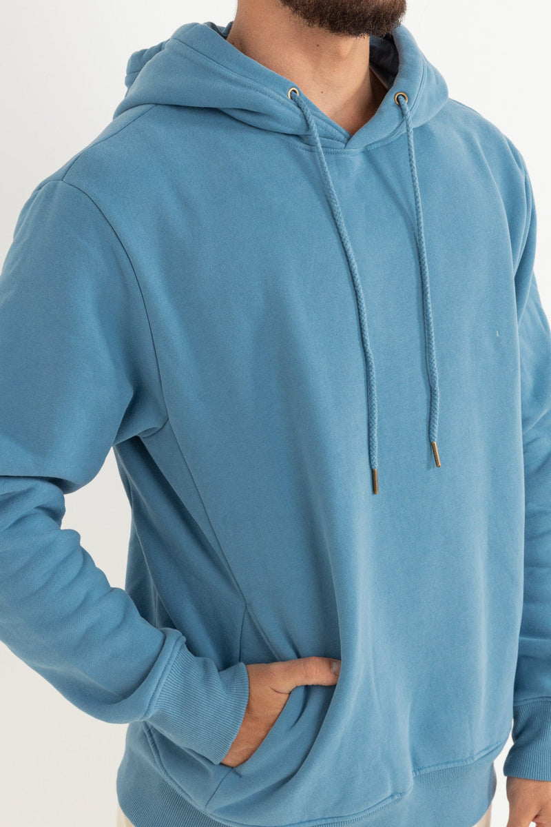 Classic Fleece Hood Mineral Blue