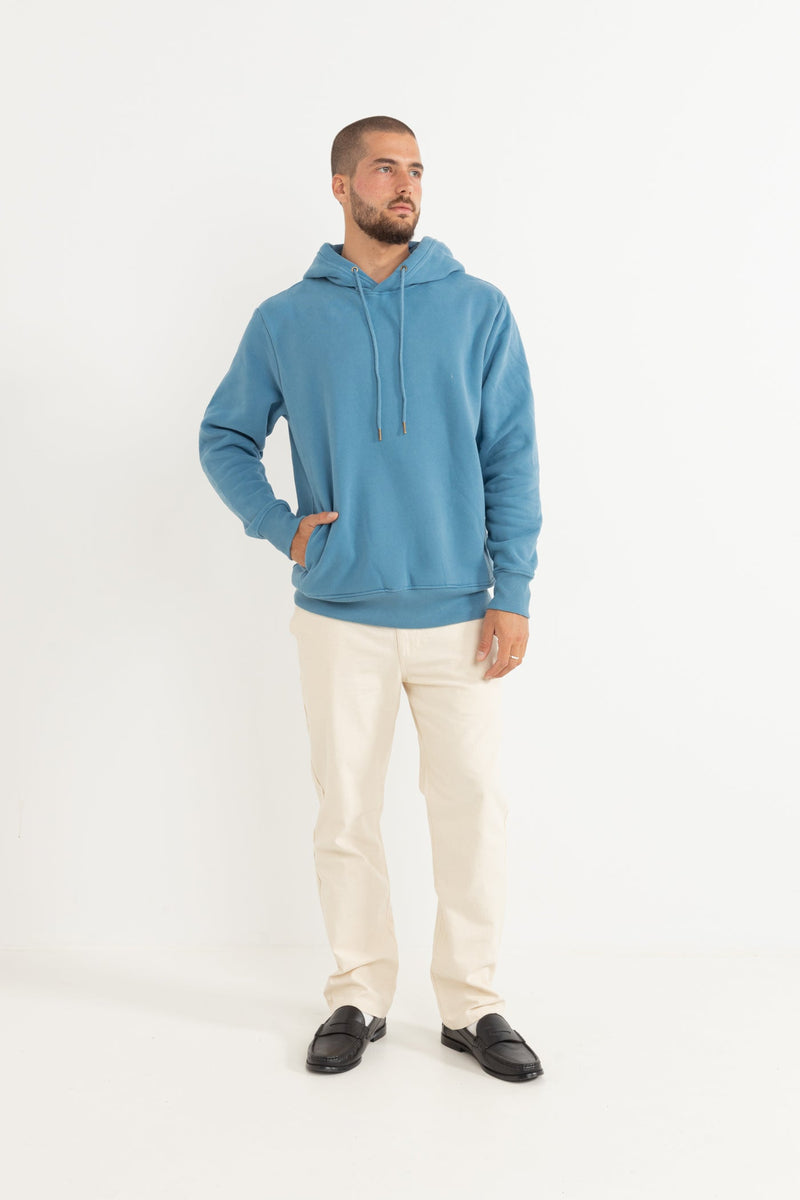 Classic Fleece Hood Mineral Blue