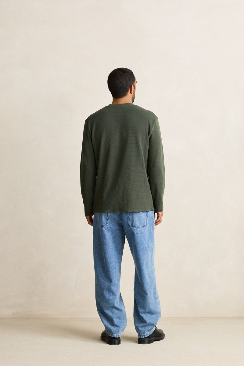 Classic Waffle Knit Forest Green