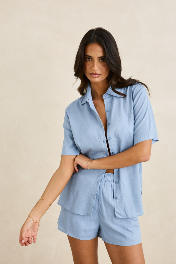 Classic Lounge Shirt Steel Blue