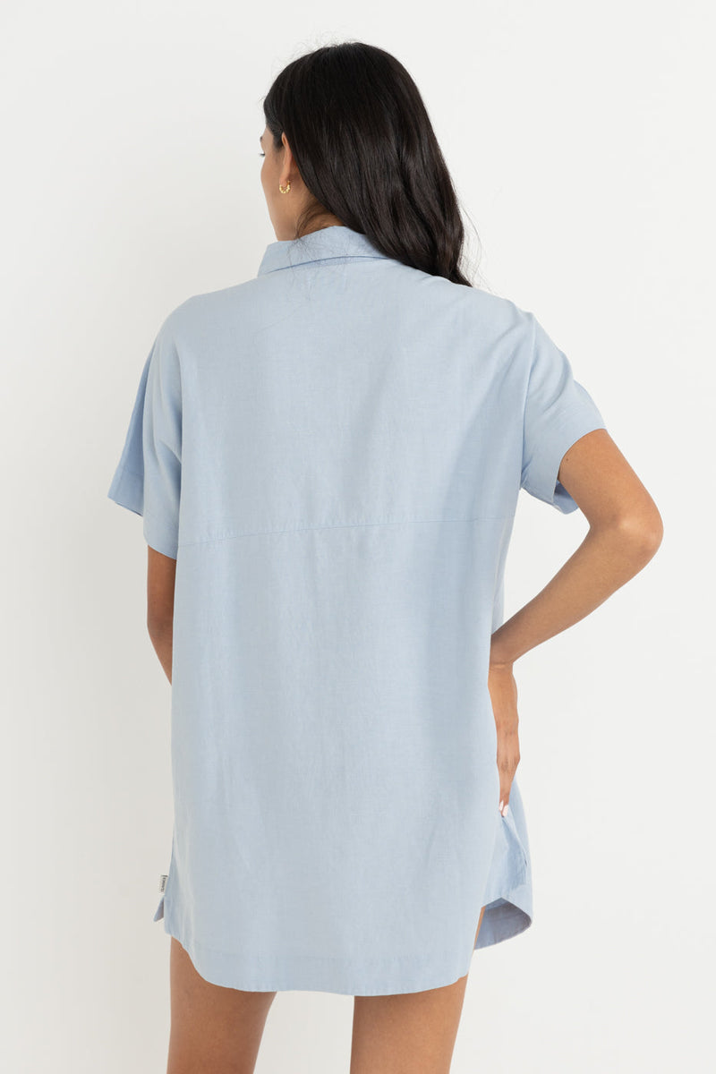 Classic Shirt Dress Blue