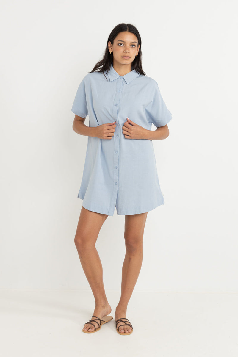 Classic Shirt Dress Blue