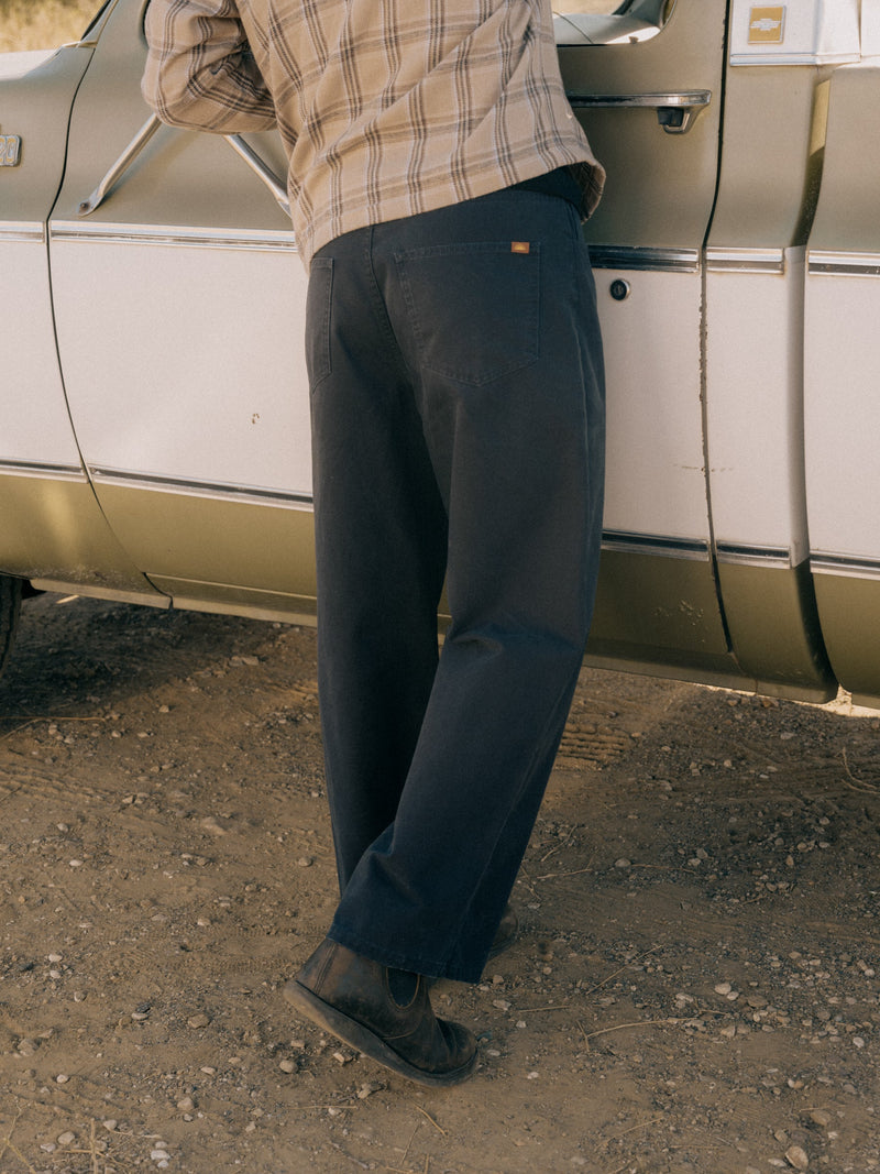 Relaxed Wash Canvas Pant Midnight