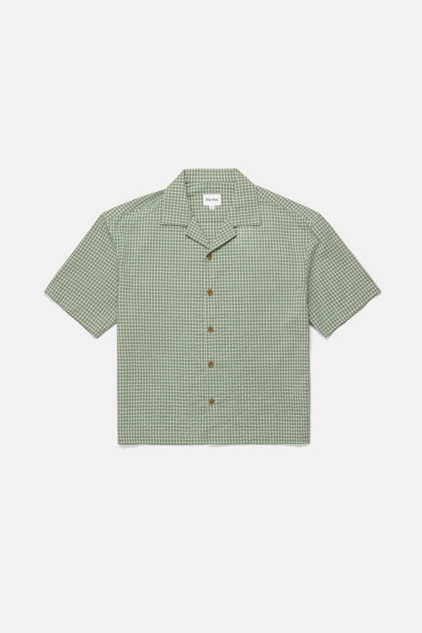 Relaxed Check Ss Shirt Olive