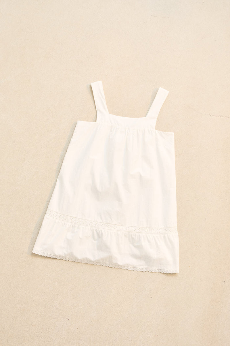 Broderie Lace Mini Dress White