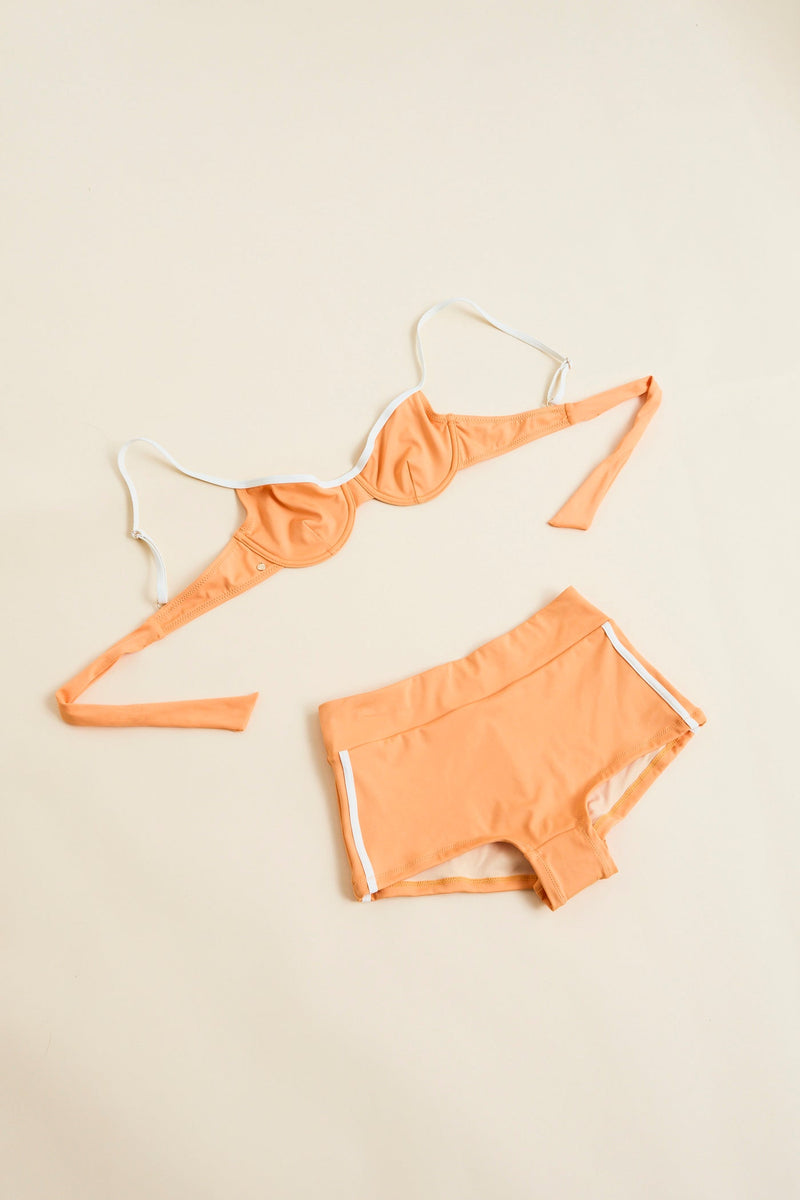 Contrast Underwire Top Apricot