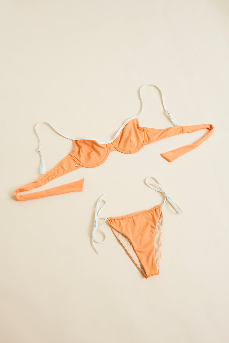 Contrast Underwire Top Apricot