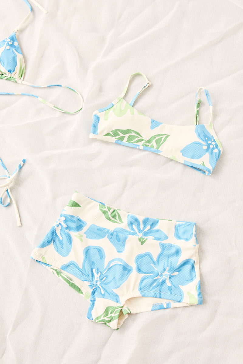 Makani Floral Surf Short Blue