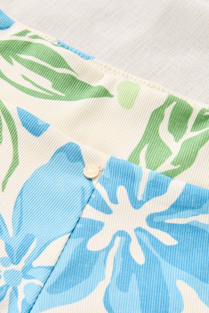 Makani Floral Surf Short Blue