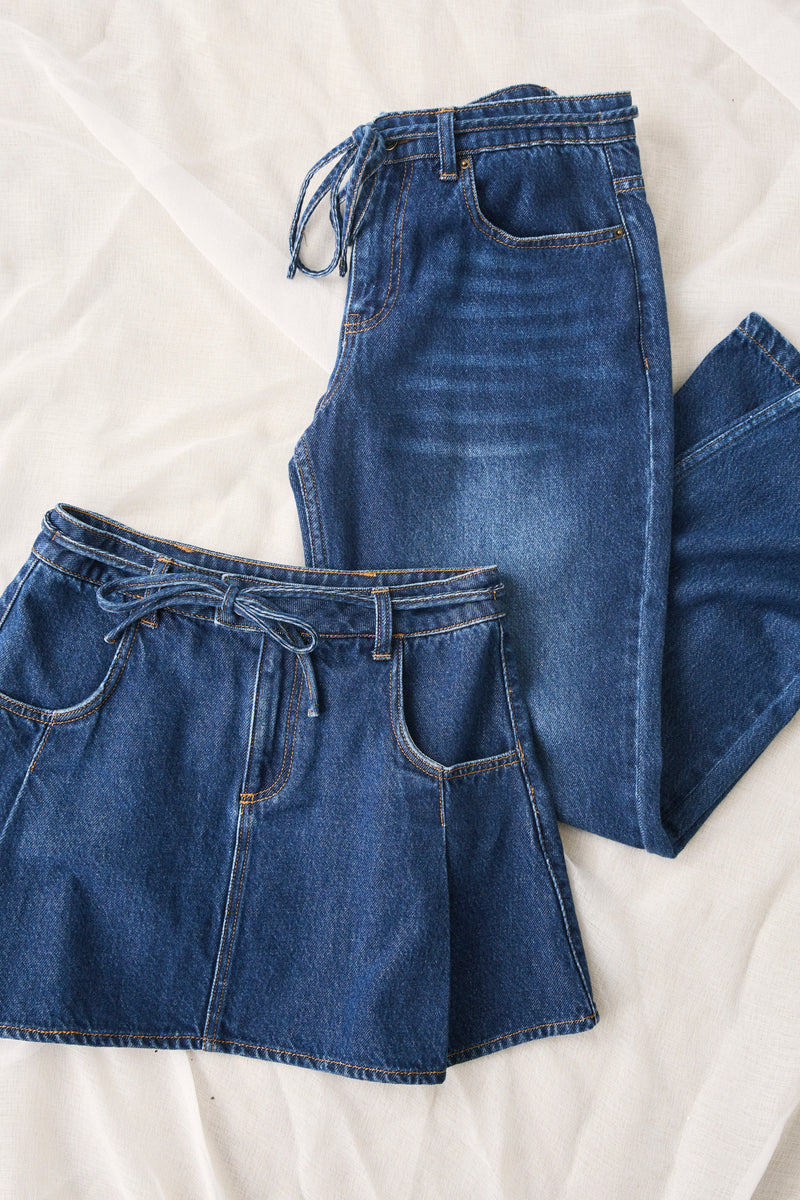 Charlie Low-Rise Denim Jean Dark Denim