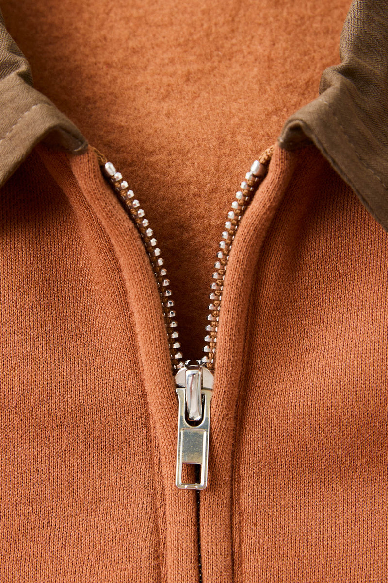 Sutton Quarter Zip Fleece Caramel