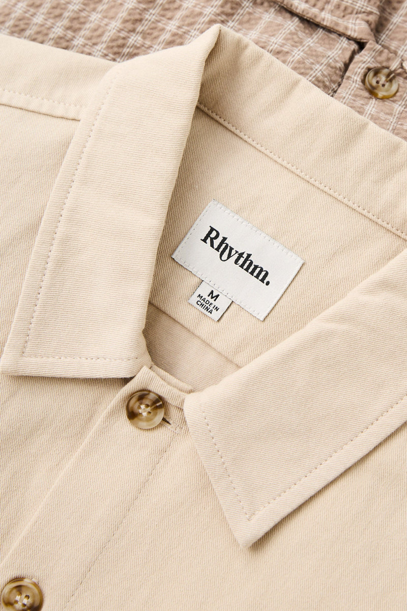 Twill Crop Ls Shirt Natural