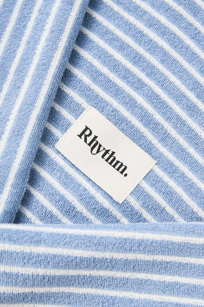 Vintage Terry Stripe Ss T-Shirt Blue