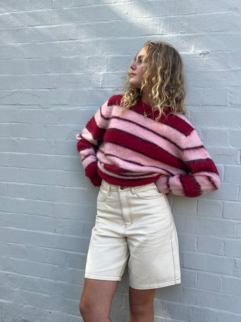 Cherie Oversized Knit Cherry