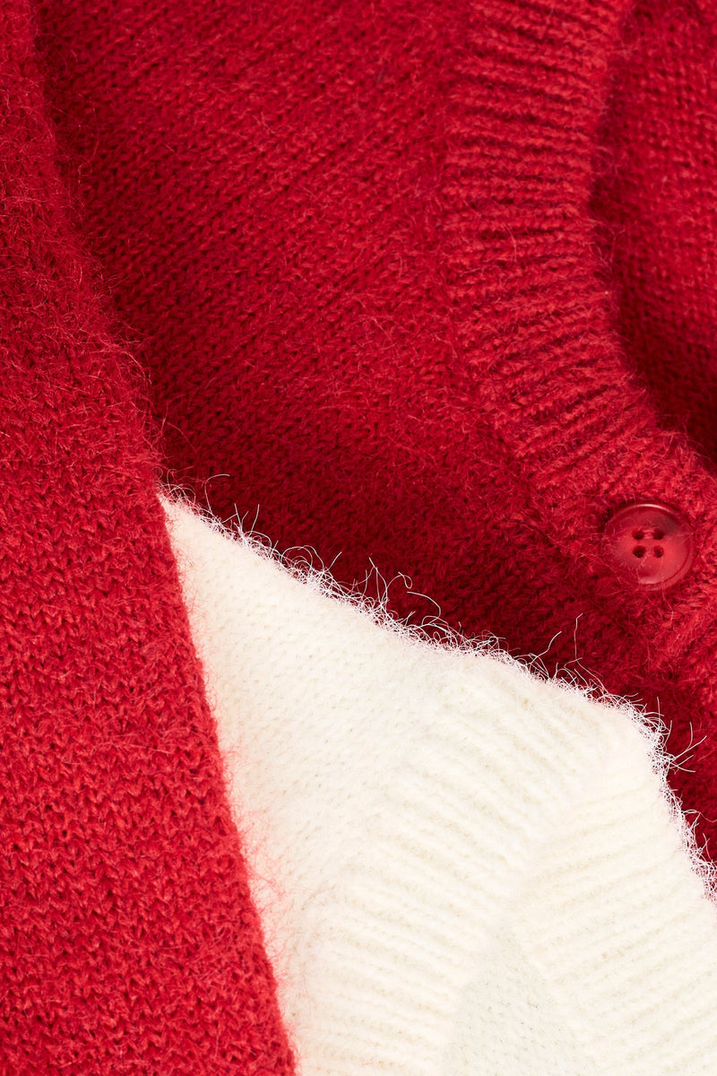 Estelle Fluffy Cardigan Chilli