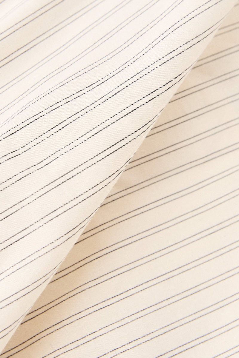 Cove Stripe Oversized Ls Beach Shirt Oat