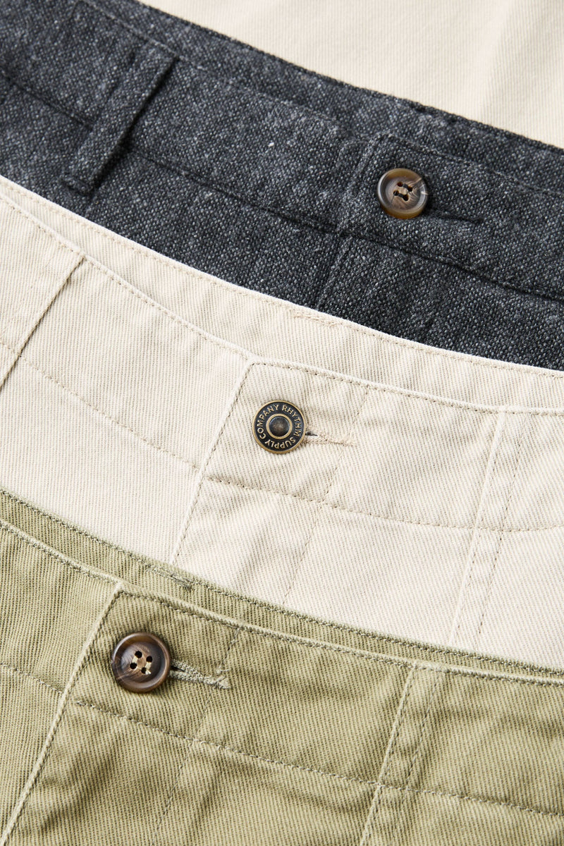 Double Pleat Tweed Trouser Granite