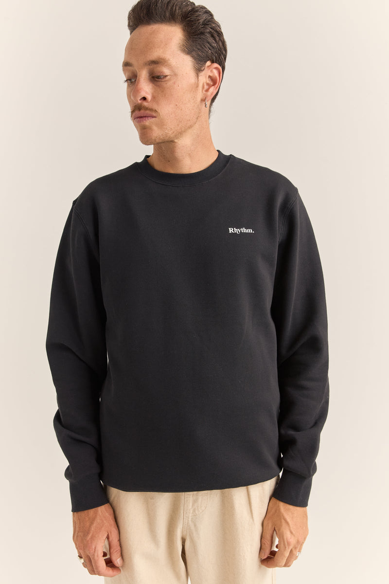 Brand Fleece Crew Black