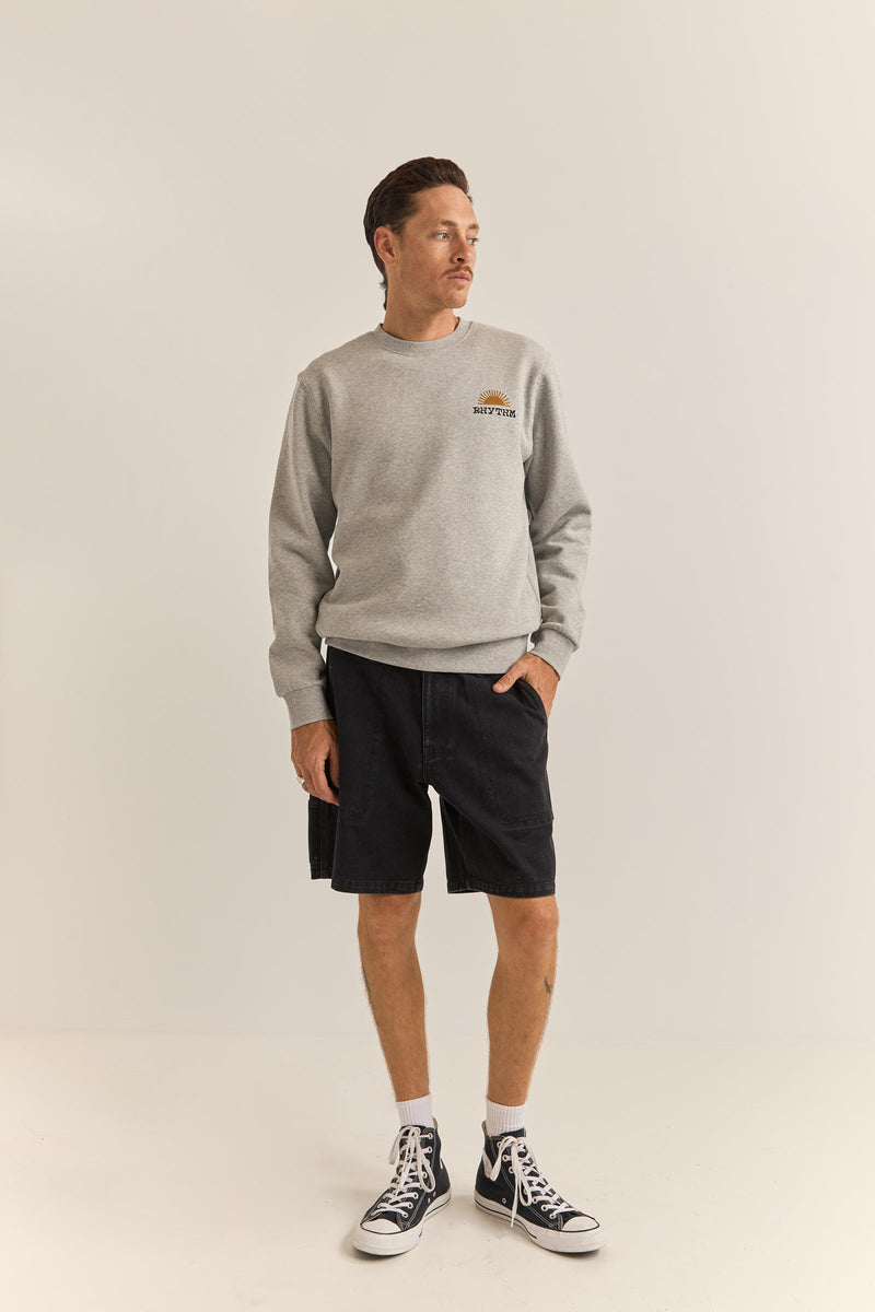 Awake Fleece Crew Grey Heather