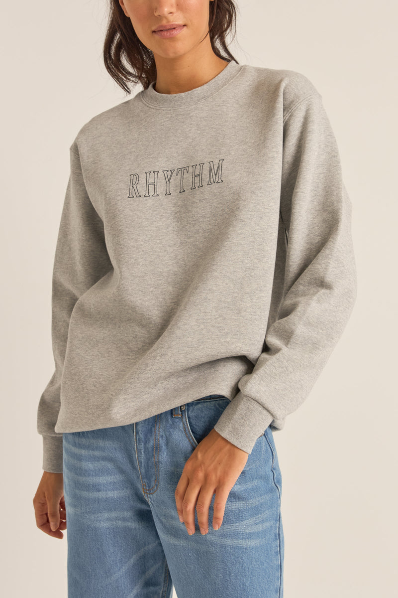 Flagship Boyfriend Fleece Crew Grey Heather