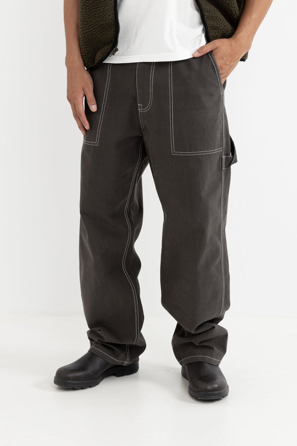 Contrast Stitch Carpenter Pant Charcoal