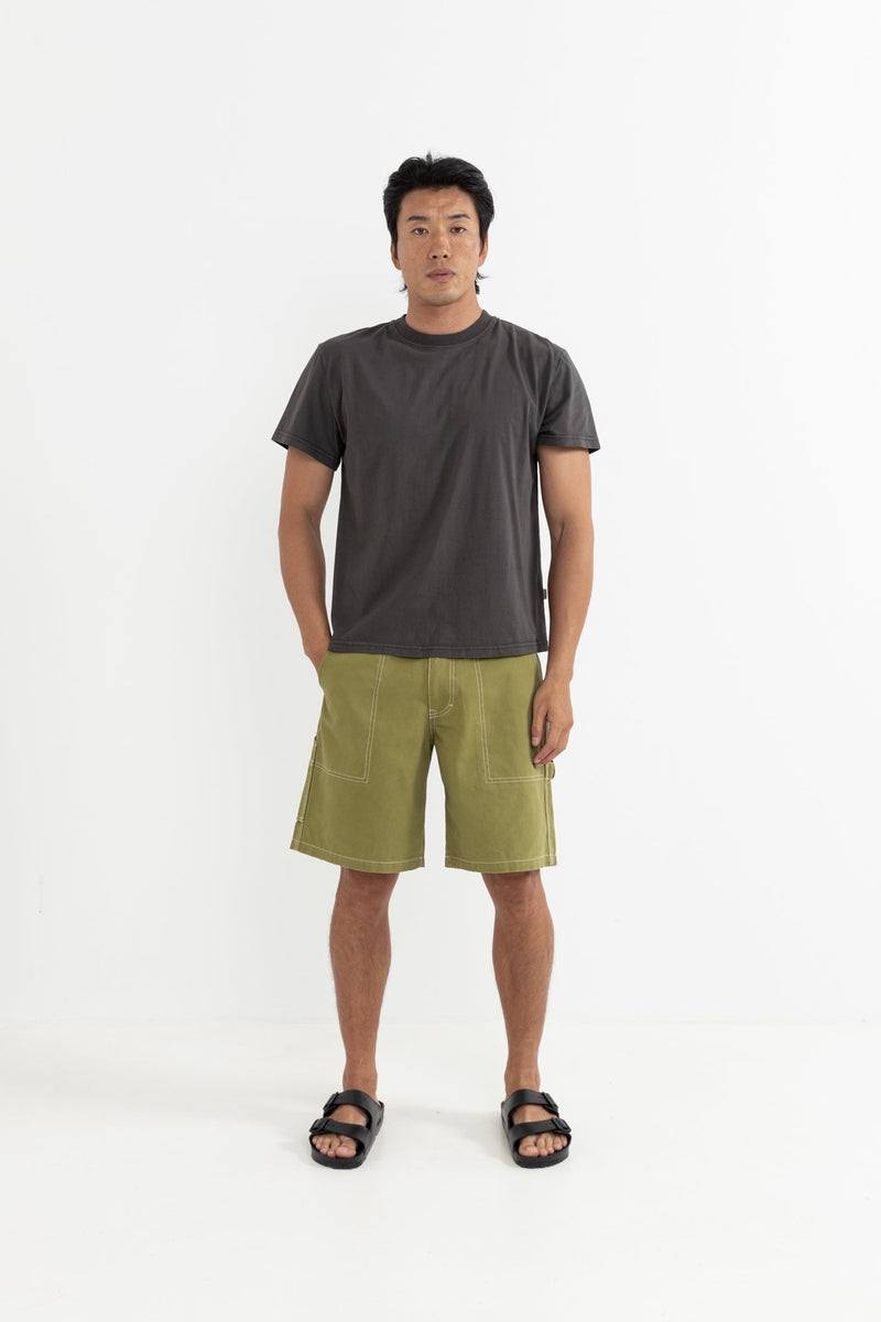 Contrast Stitch Carpenter Short Khaki