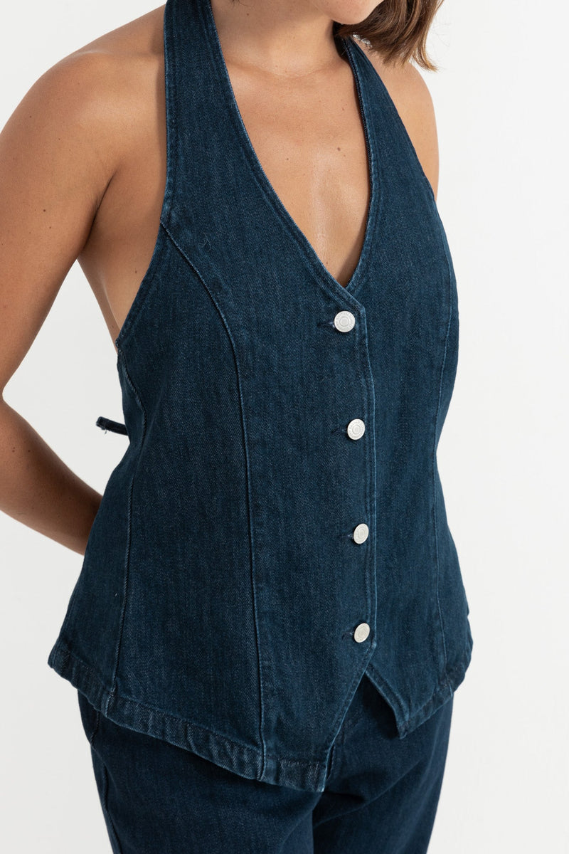 Hunter Halter Vest Indigo