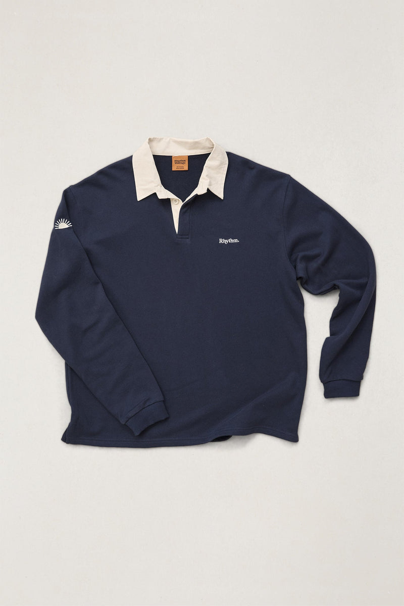 Vintage Rugby Ls Polo Indigo
