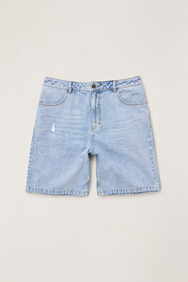 Subtle Distress Short Blue