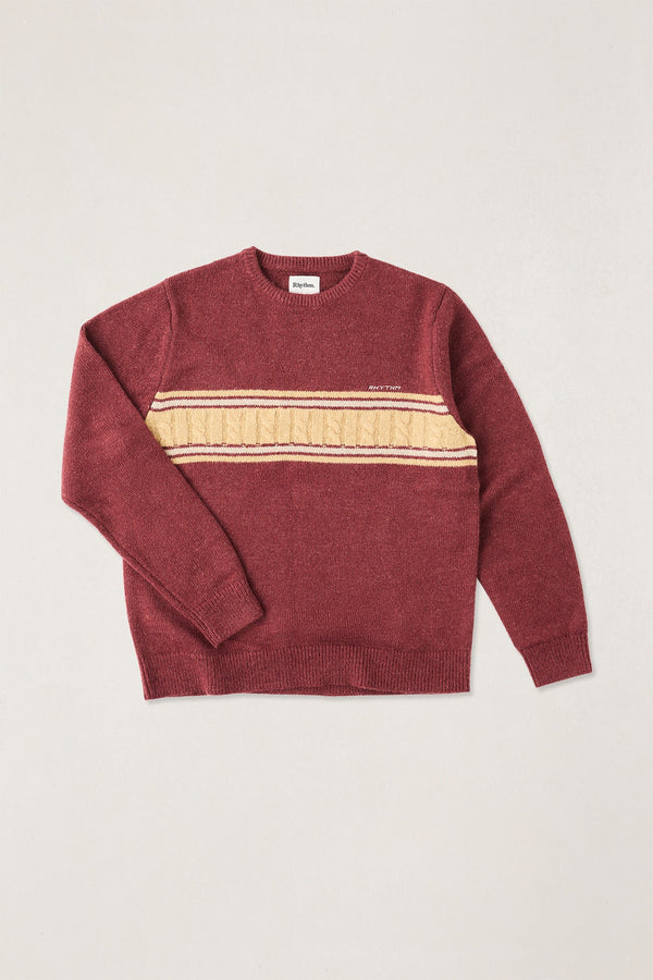Mohair Stripe Knit Merlot
