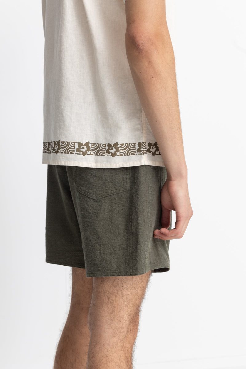 Textured Linen Jam Olive