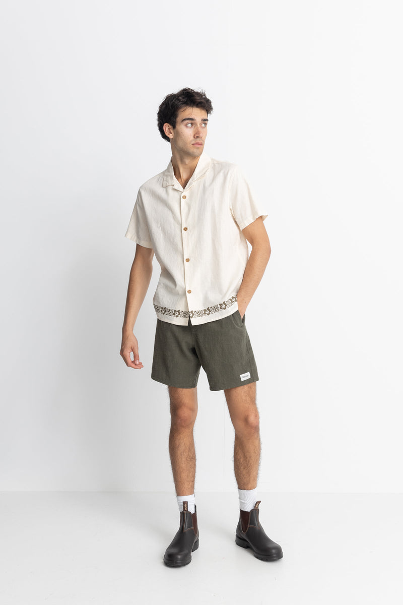 Textured Linen Jam Olive