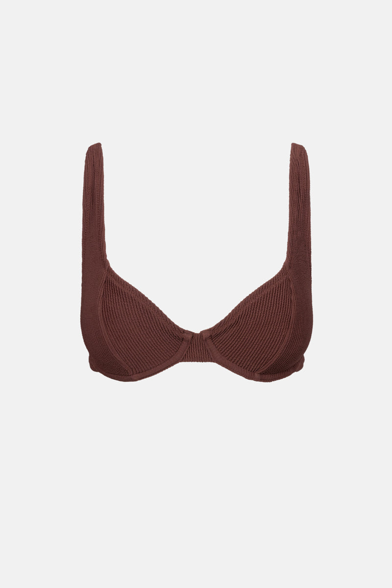 Essential Rib Underwire Top Cafe