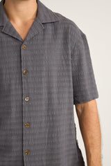 Relaxed Texture Ss Shirt Charcoal
