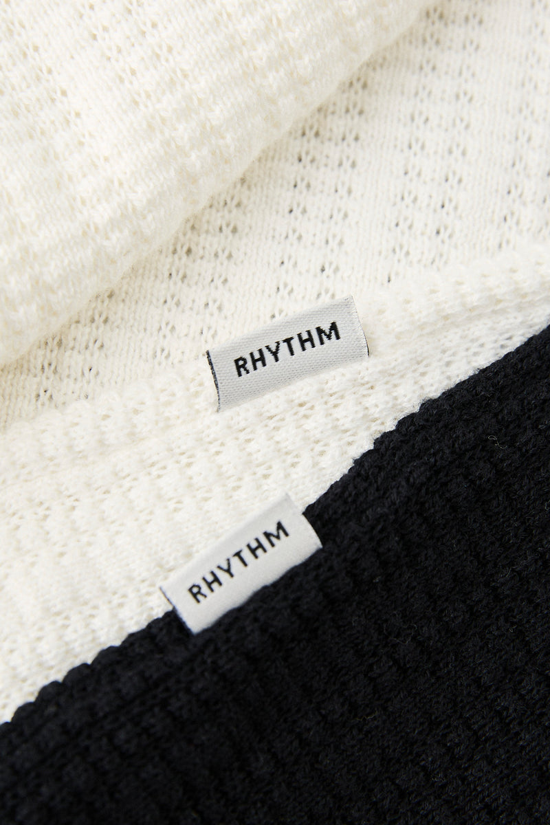 Textured Knit Ss Tee Vintage White