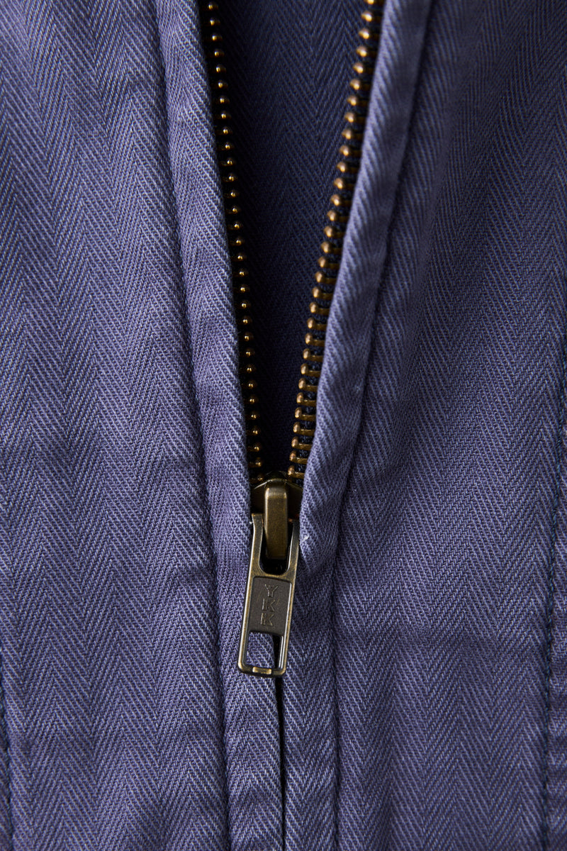 Herringbone Sun Wash Jacket Vintage Blue